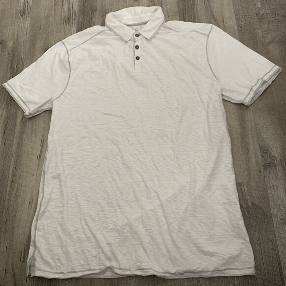 BKE Buckle Performance Polo Shirt Mens XXL White Burnout Textured Lightweight - Picture 1 of 6